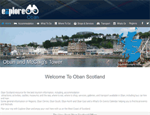 Tablet Screenshot of explore-oban.com